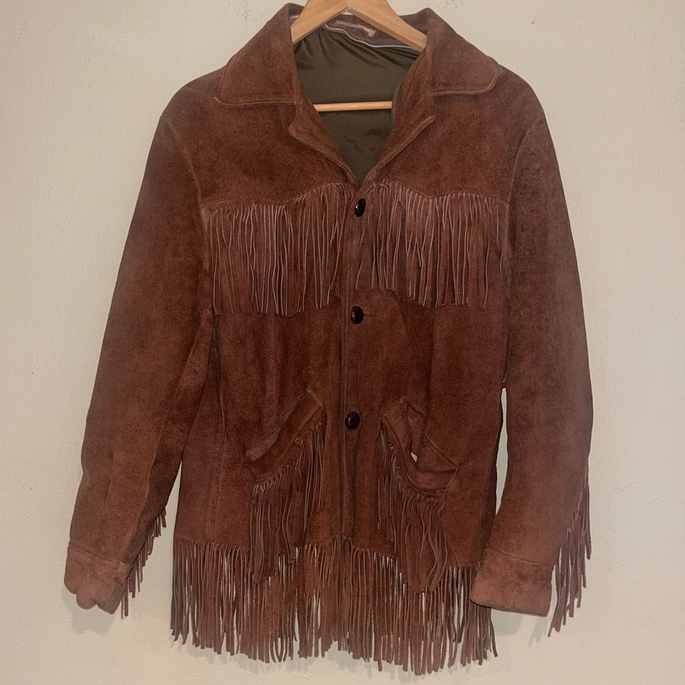 Authentic 1960s Leather Fringe Jacket Leather Jacket with Fringes Easy Rider